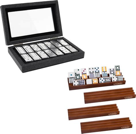 dominos xl set metal case game metal box|Bucher&Rossini Metal Surface Dominoes Set .